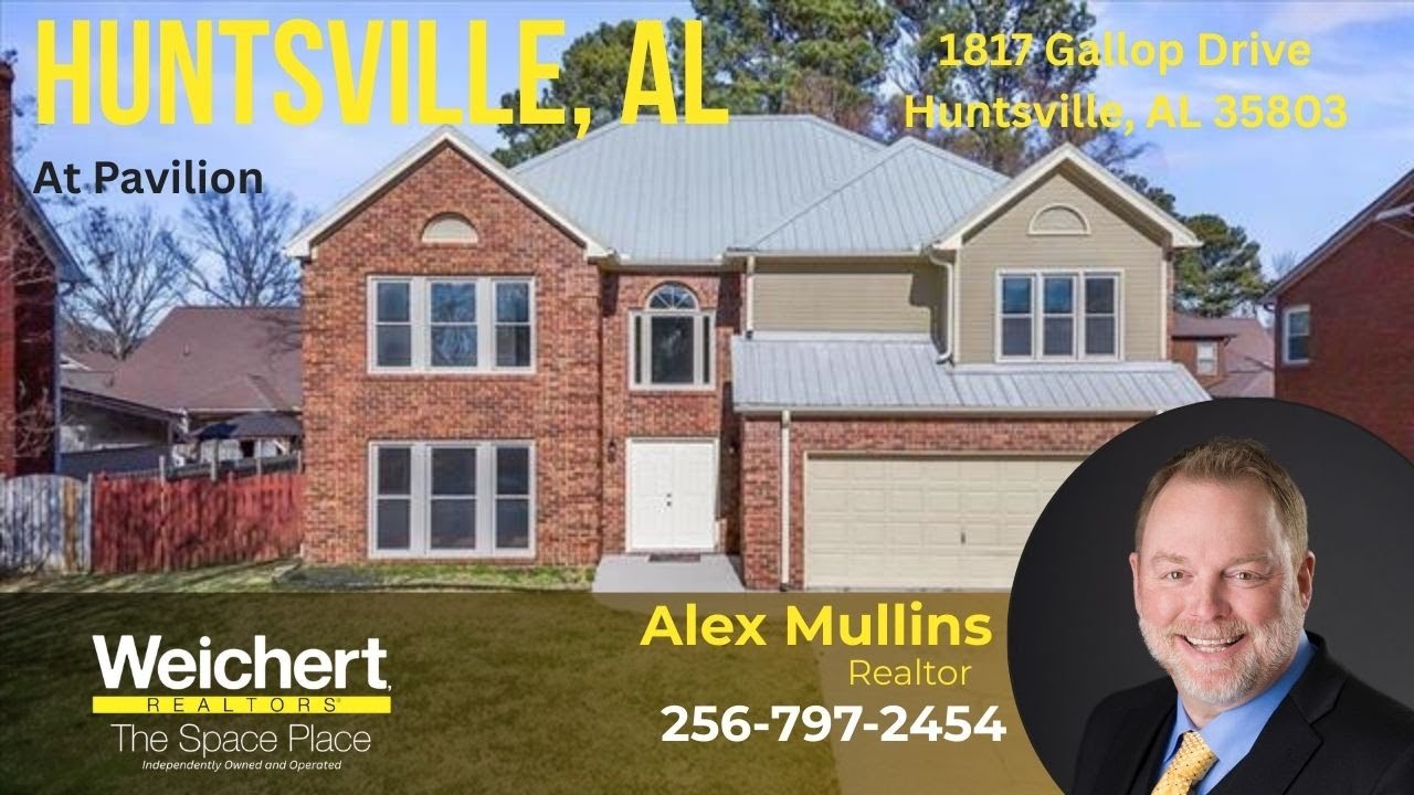 Home For Sale Huntsville, AL 1817 Gallop Dr. Alex Mullins Realtor-Weichert Realtors-The Space Place