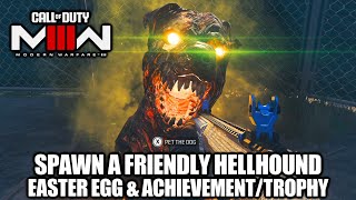COD MW3 Zombies - Spawn a Friendly Hellhound Easter Egg - Pet a Dog in MWZ Secret Achievement/Trophy screenshot 4
