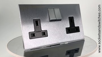 Satin Chrome Sockets and Switches - Screwless Square Switches & Sockets Range