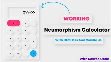 Neumorphism Calculator With Html | Make Neumorphism Calculator With Vanilla Js | #Shorts