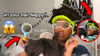 ASMR Ratchet Girl Does Your Hair | SLICK BUN