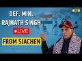 Defense minister rajnath singh live from siachen meets indian armys jawan  indian army  defense