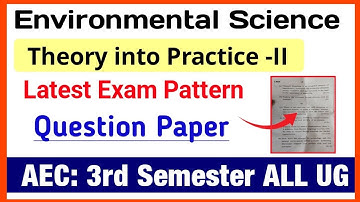 Environmental Science Theory into Practice 2 Question Paper 3rd Semester DU SOL EVS 2 Exam Pattern