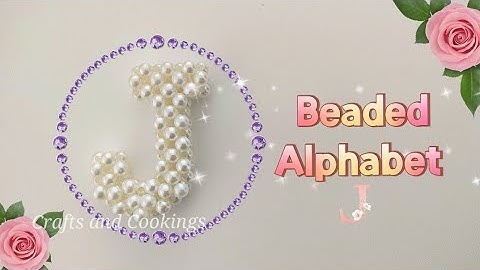 DIY / Beaded Alphabet / Letter keychain / Letter J / Beaded alphabet making class - 10