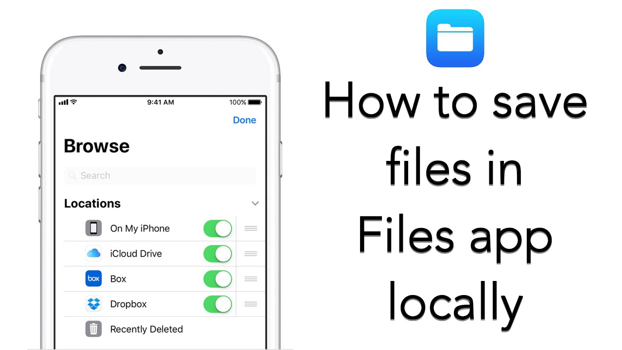How To Use Files App To Save Files Locally In Your IPhone IPad YouTube