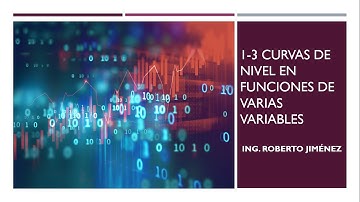 1-3 CURVAS DE NIVEL EN FUNCIONES DE VARIAS VARIABLES