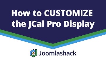 How to Customize the JCal Pro Display