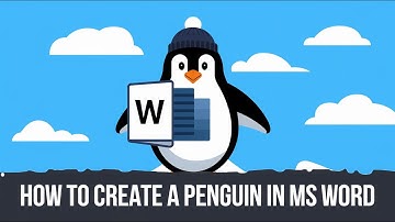 Create a Penguin in MS WORD || Using Shapes #shapes