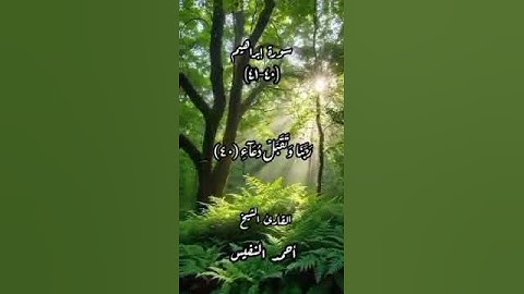 القران الكريم - سورة إبراهيم - الآية (٤٠-٤١) ـ بصوت القارئ #أحمد_النفيس