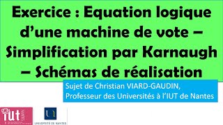 Exercice de systèmes numériques : Machine de vote