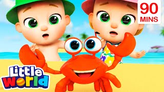 Beach Exploration Playtime + 90 Minutes of Kids Songs & Nursery Rhymes by Little World