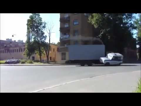 Жесткая авария полицейского Уазика и грузовика