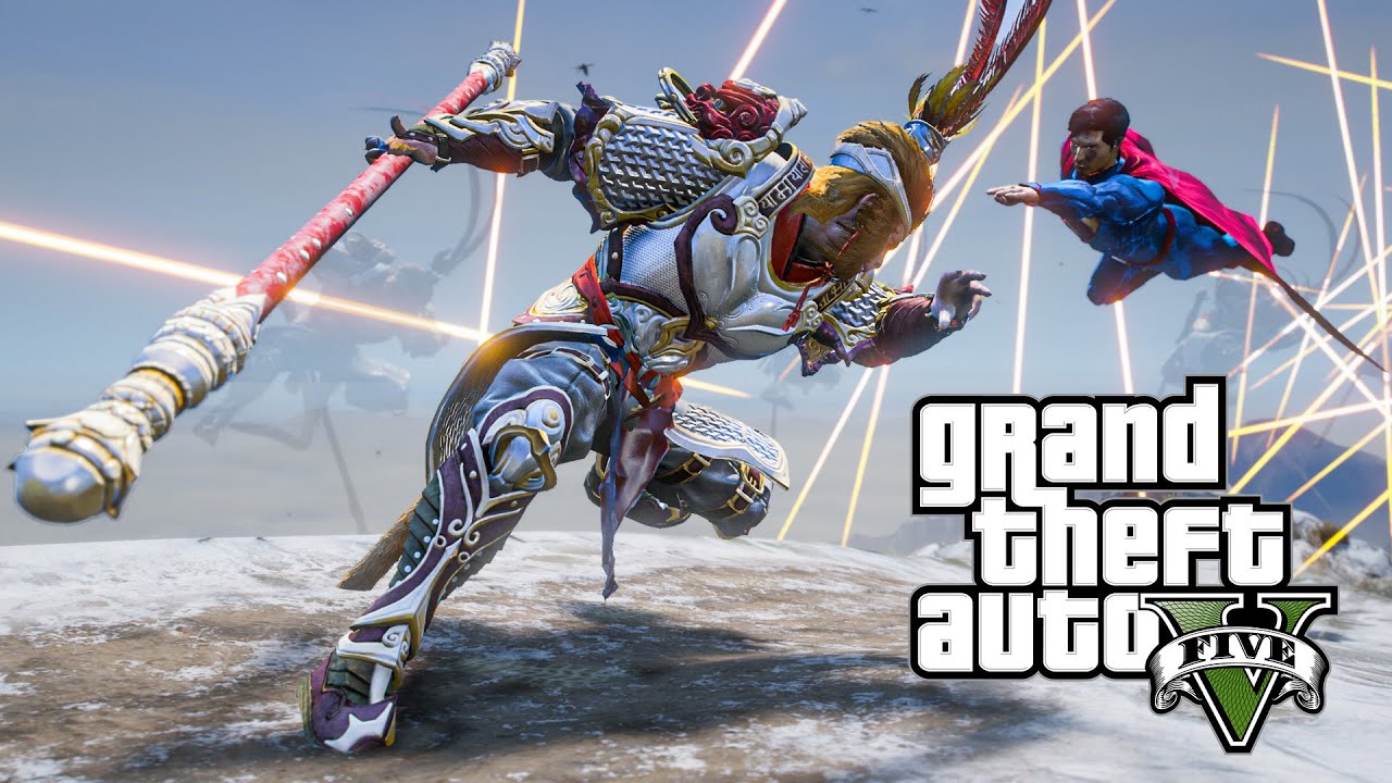 GTA 5 - Sun Wukong VS Superman | The Monkey King VS The Man of Steel