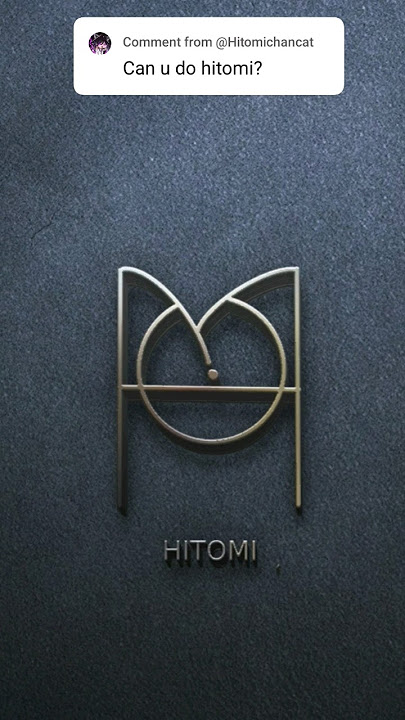 hitomi #hitomi #logodesign #namelogodesign #artandcraft #youtubeshorts #shorts #growonyoutube #bts