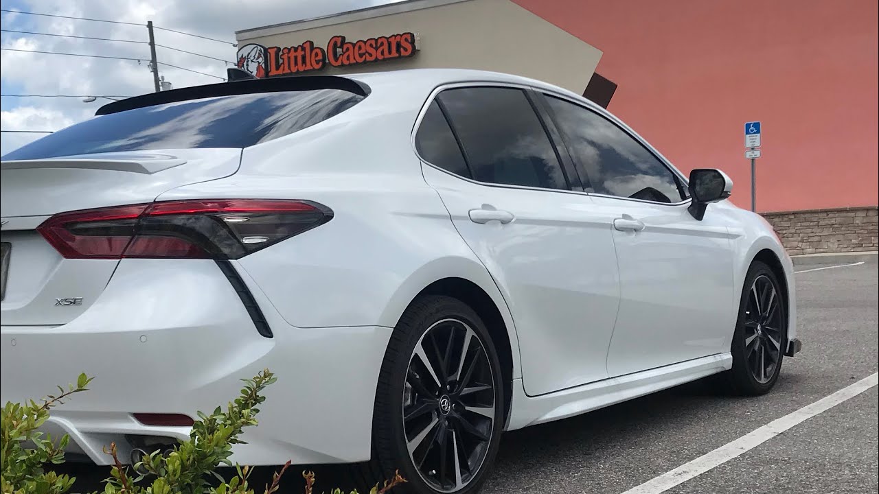 Roof Wing Spoiler install 2020 Toyota Camry mods | GARAGE DRIVEN - YouTube