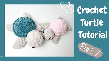 Easy Crochet Turtle (TikTok) - Tutorial Part 2 | Free Amigurumi Animal Pattern for Beginners