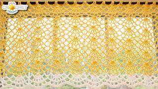Kitchen Curtain Valance using 24/7 Cotton by Lion Brand Yarns