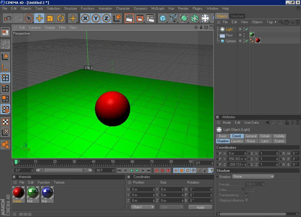 Cinema 4D Tutorial 2/5- Basic 2/2 - german (deutsch) - YouTube