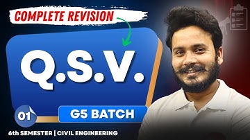 Quantity Surveying and Valuation | Part-1 | G5 Batch | BTEUP | 6TH Sem Civil Engg. by Gaurav Sir