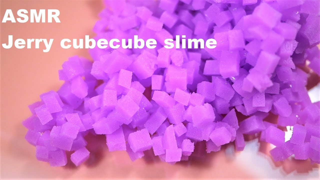 ASMR SLIME 音フェチ　紫色のゼリーキューブスライム・Jelly　cube　Slime　・슬라임・史萊姆♡集合体注意！ | SORA MINI&ASMR