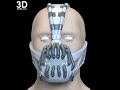 Do3dcoms 3d printable model bane mask the dark knight rises tdk  print file format stl