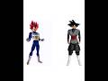 vegeta vs gojo,goku,black goku#anime#fight