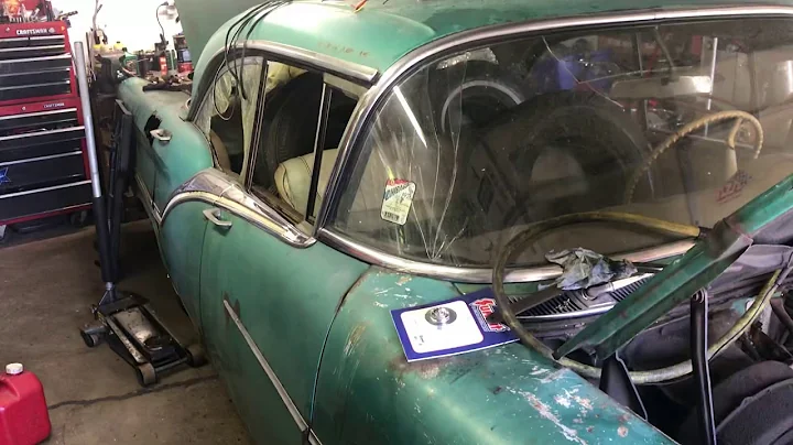 1957 Oldsmobile 98 first engine run after who knows many years