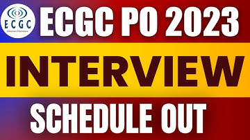 ECGC PO 2023 Interview Schedule Out | ECGC Recruitment of Probationary Officers | Banking Wallah