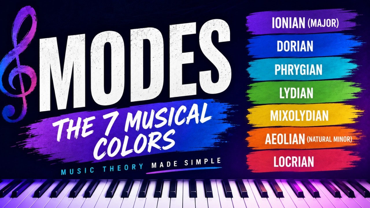 Ever wondered what makes a melody sound bright, mysterious, jazzy, or dramatic? The answer might be modes!

In this lesson, we'll break down the seven musical modes in a simple, practical way so you can start hearing and using them in your own singing, songwriting, and improvisation. Whether you're brand new to music theory or looking to strengthen your ear, this video will help you understand how each mode gets its unique sound.