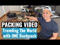 How To Pack A Suitcase For Long Term Travel Around The World (2022) ONLY ONE BACKPACK CARRY-ON Tips