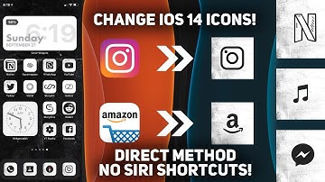 *Aesthetic* iOS 14 icons without Siri Shortcuts  Direct Method  + FREE iOS 14 Icon Pack