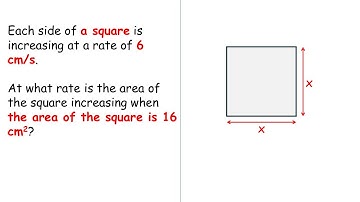 Stewart Calculus | Related Rate Square Area | Each side of a square is increasing at a rate of