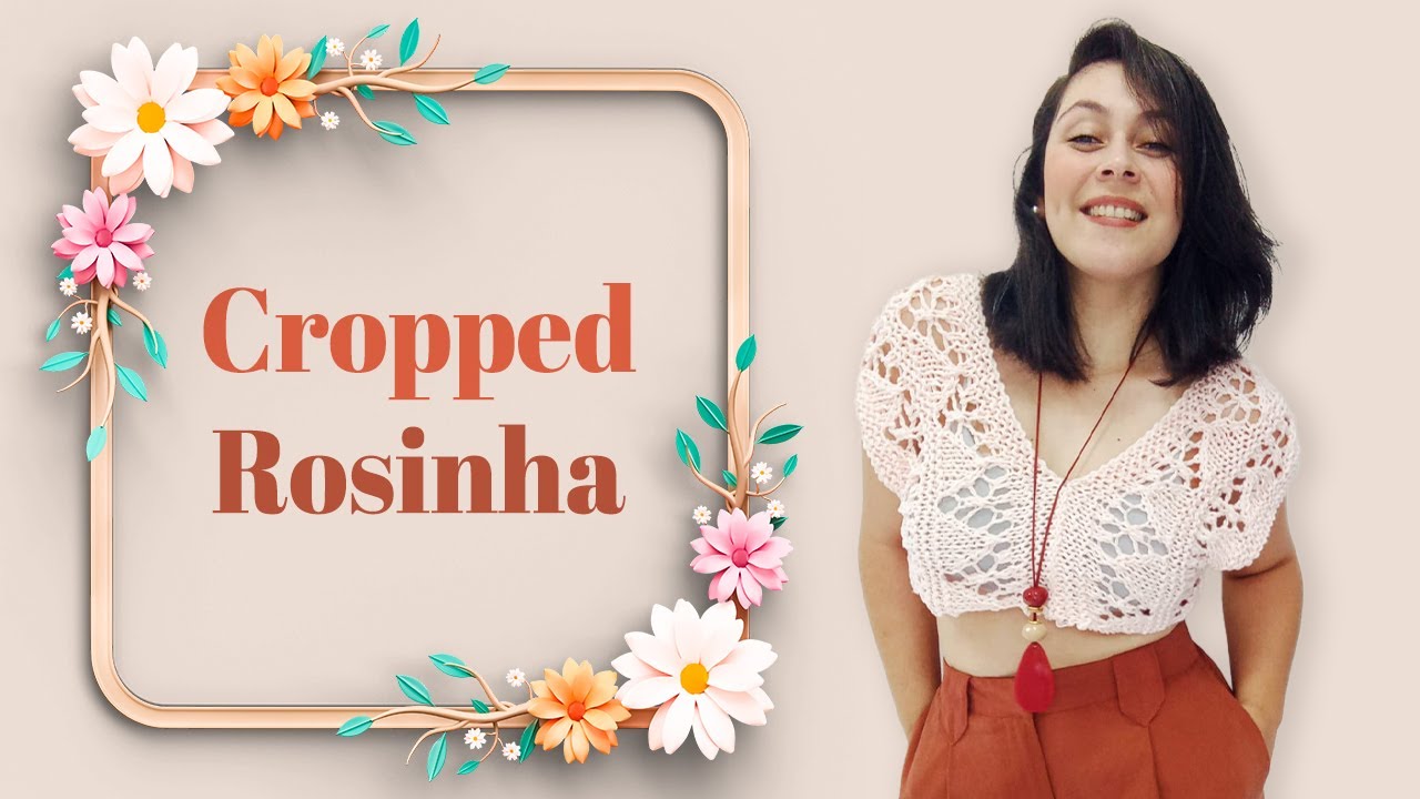 Cropped Rosinha em Tricô