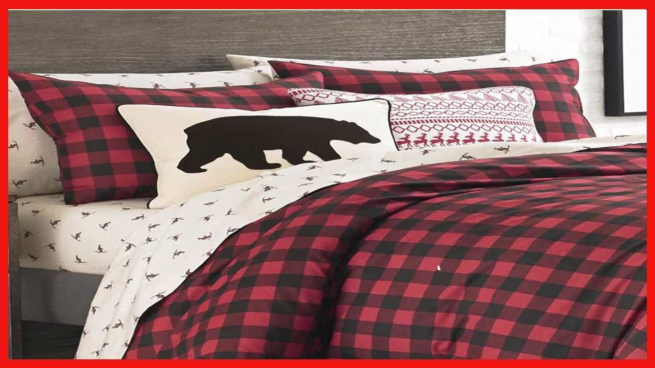 Eddie Bauer - King Comforter Set, Cotton Reversible Bedding, Buffalo Plaid Home Decor for All Season