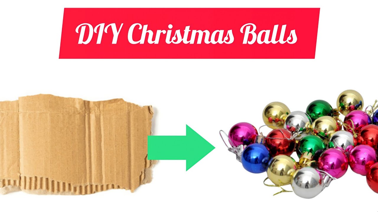 Как сделать елочный шар из ненужного картона 