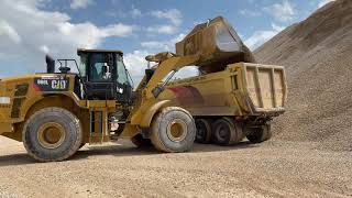 Caterpillar  loader loading truck