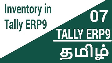 Inventory in Tally ERP9  in Tamil