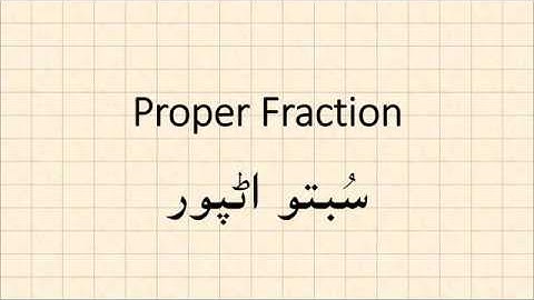 Understanding Proper Fraction in Sindhi