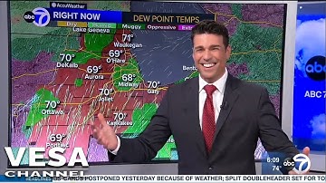 Weatherman discovers that the screen to show that the weather was an interactive touch-screen live