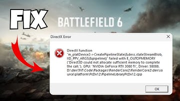 Battlefield 6 DirectX-fout E_OUTOFMEMORY oplossen | CreatePipelineState mislukt op RTX 3080 Ti/30...