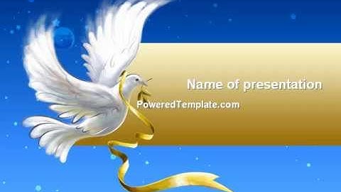 Dove of Peace PowerPoint Template by PoweredTemplate.com
