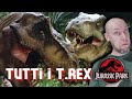 La STORIA di TUTTI i TIRANNOSAURI di JURASSIC PARK 🦖