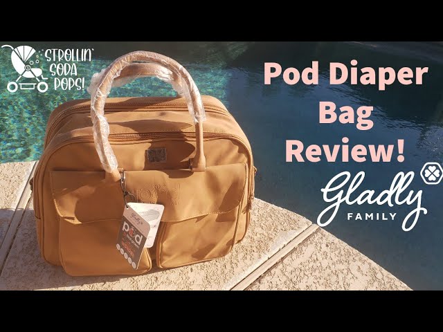 Gladly Family Pod Diaper Bag Changing Station + Travel Cot - Porcini Tan