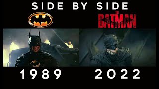 Batman 1989-1995 & The Batman 2022 Side By Side Comparison