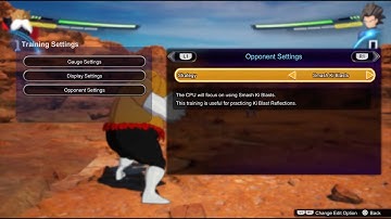 DRAGON BALL: Sparking! ZERO Training, Opponent Settings, Smash Ki Blasts