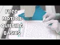 Beginner free motion quilting on a sewing machine  stitch stippling