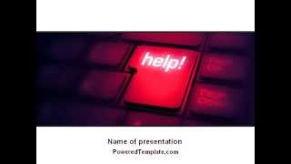 Help Button PowerPoint Template by PoweredTemplate.com