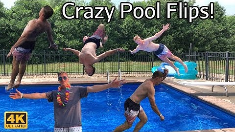 Pool Flips | Double Backflip and Front Flip!!!