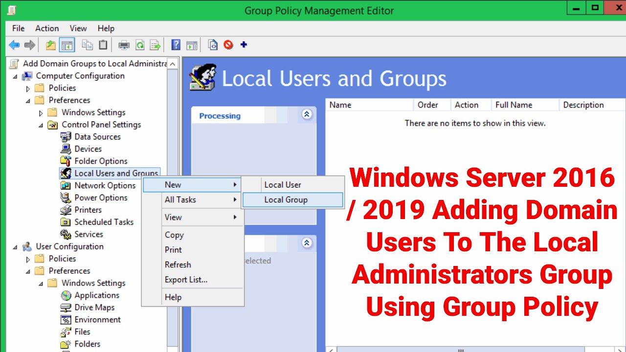 Windows Server 20162019 Adding Domain Users To The Local