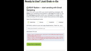 MailChimp RSVP Button- Long form  Demo